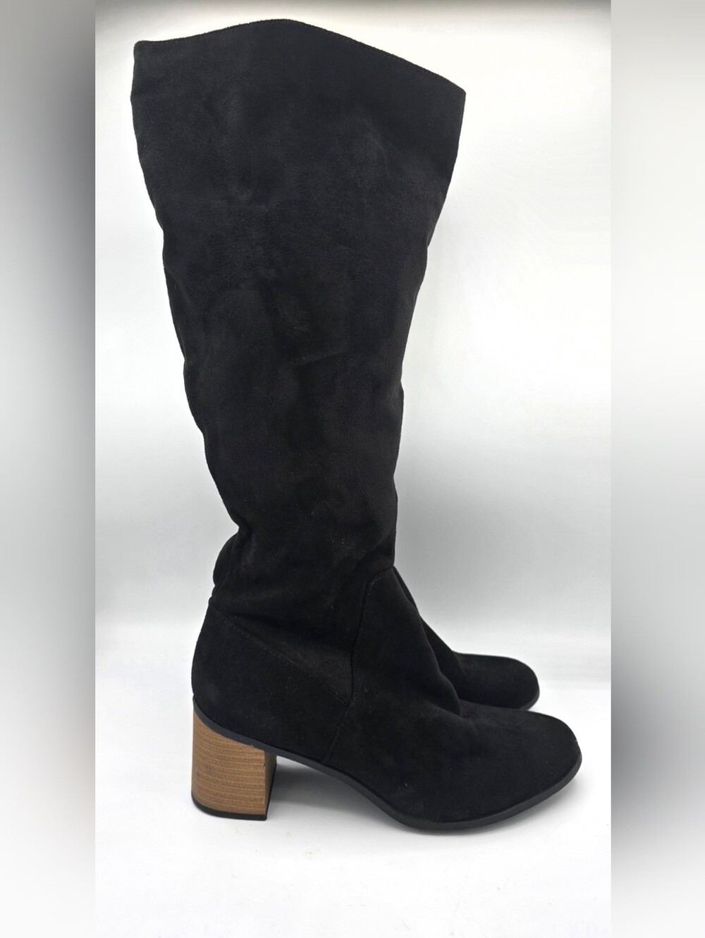 Universal Thread - Faux Suede Boots With Block Heel & Side Zipper